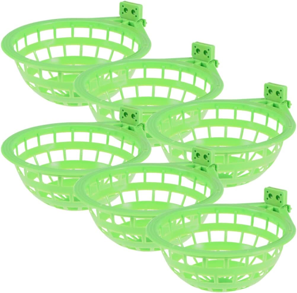 6pcs Plastic Canary NestBird Nest Plastic Hollow Hanging Cage Eggs Hatching Tool