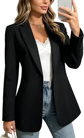 Women's Blazer Business Casual Long Sleeve Work Office Suit Jacket