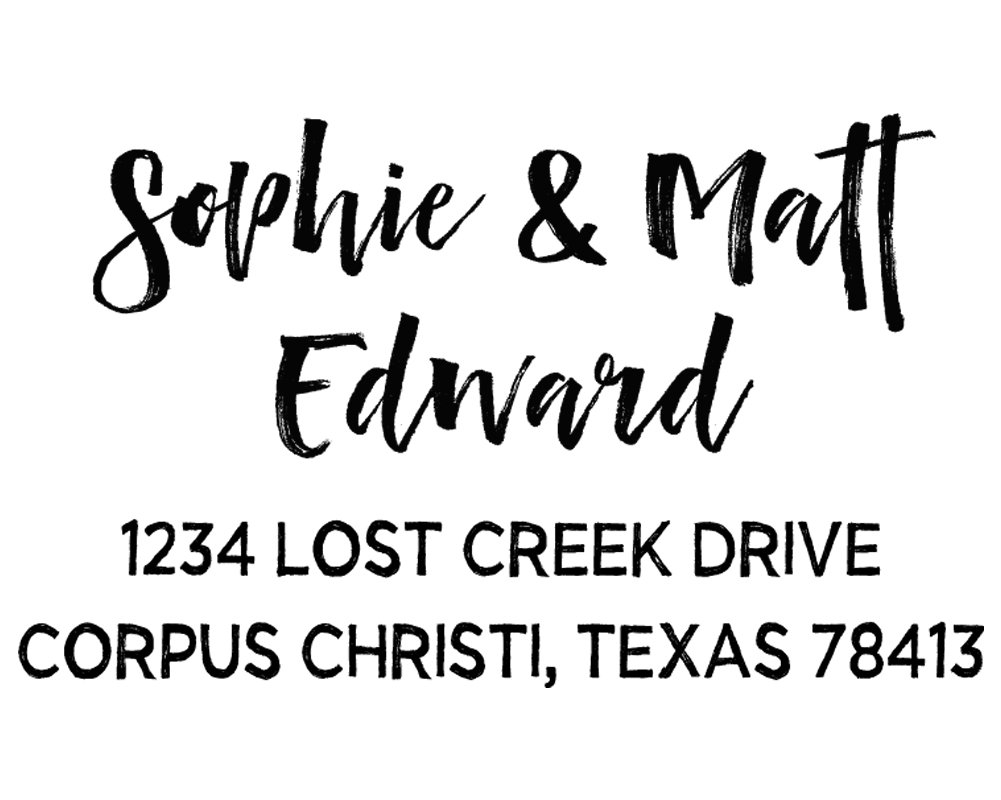 Custom Rustic Wedding Invitation Rubber Stamp Personalized Save The Date Stamp