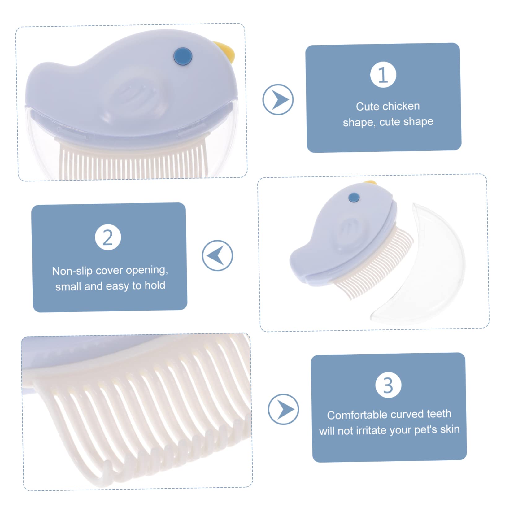 minkissy 6piezas Peines Para Cepillos Para Gatos y Quitapelos Portátil Para Eliminación De Pelo Accesorios De Limpieza Para Gatos y