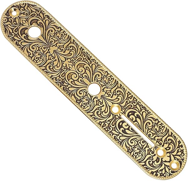 Amazon _ B Baosity ベースギター用1ピース亜鉛合金コントロールプレートコントロールプレート, 金 _ エレキギターフレット _ 楽器・音響機器