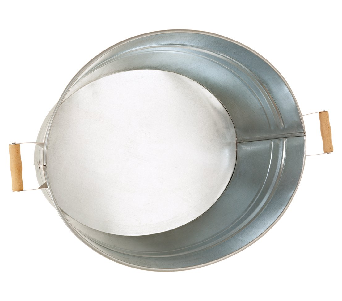 Dehner Barreño Decorativo, Aprox. 55 x 42 x 19 cm, Zinc, Gris