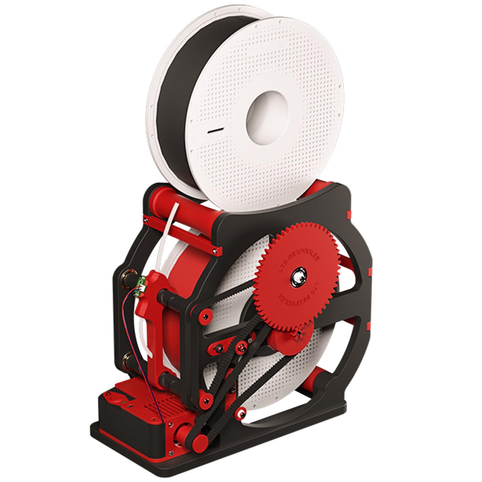 Rebobinador automático de filamento 3D, rebobinador de carrete eléctrico, velocidad y tensión ajustables, bobinado suave y uniforme sin enredos para filamento de impresora 3D