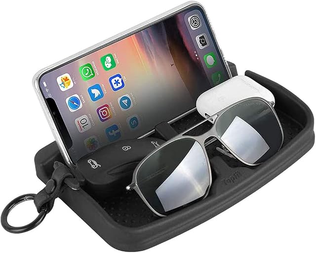 Anti-Slip Cell Phone Pad Universal for Car Dashboard Non-Slide Silicone Rubber Gel Mat Cell Phone Holder for Smartphone X/8/7 Plus Galaxy Note 8 S9 S8 Plus or GPS Devices Sunglasses Cards Coins