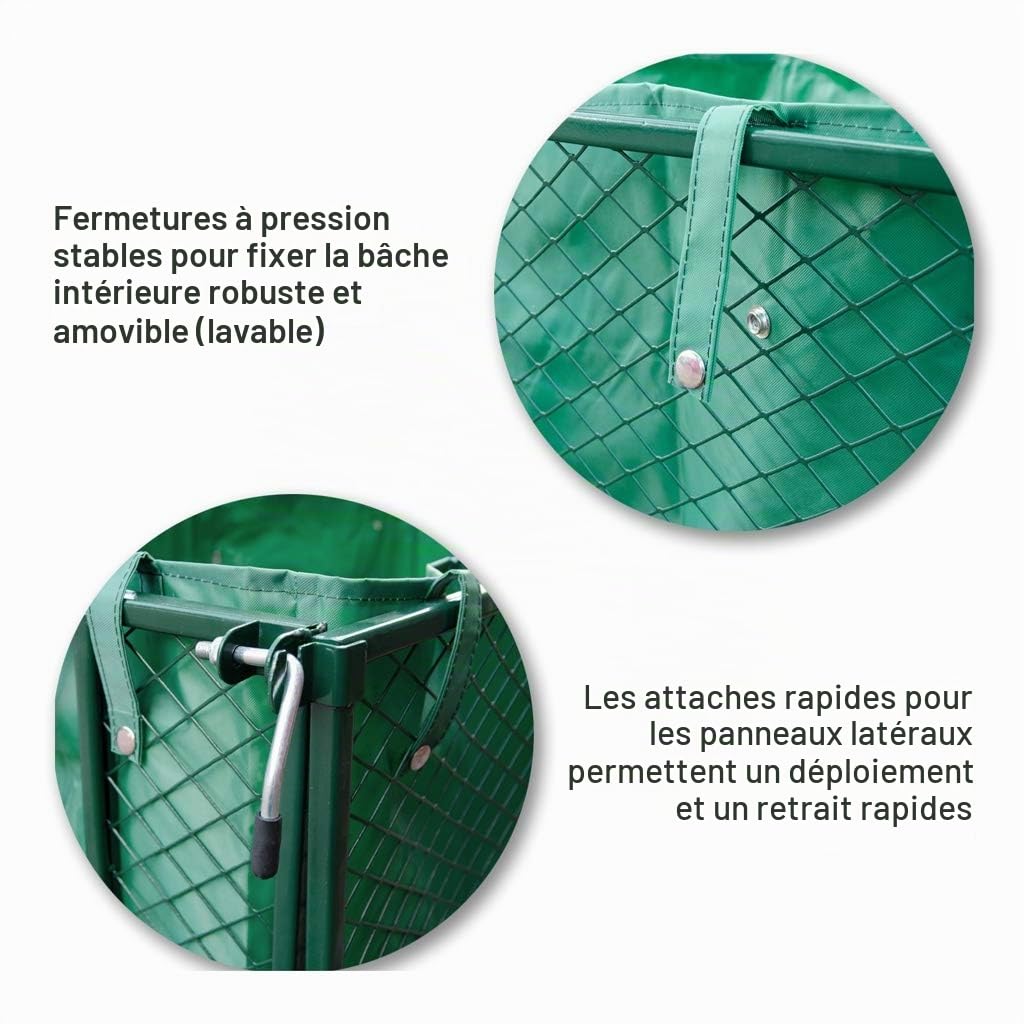 Georges Chariot de jardin, pour le transport, charge maximale : 550 kg, avec pneus pneumatiques et bâche intérieure amovible