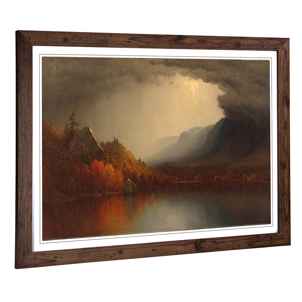 Big Box Art Framed Print of Martin Johnson Heade A Coming Storm Design | Wall Art Picture | Home Decor for Kitchen, Living Room, Bedroom, Hallway, Walnut, A2 / 24.5x18 Inch / 62x45cm