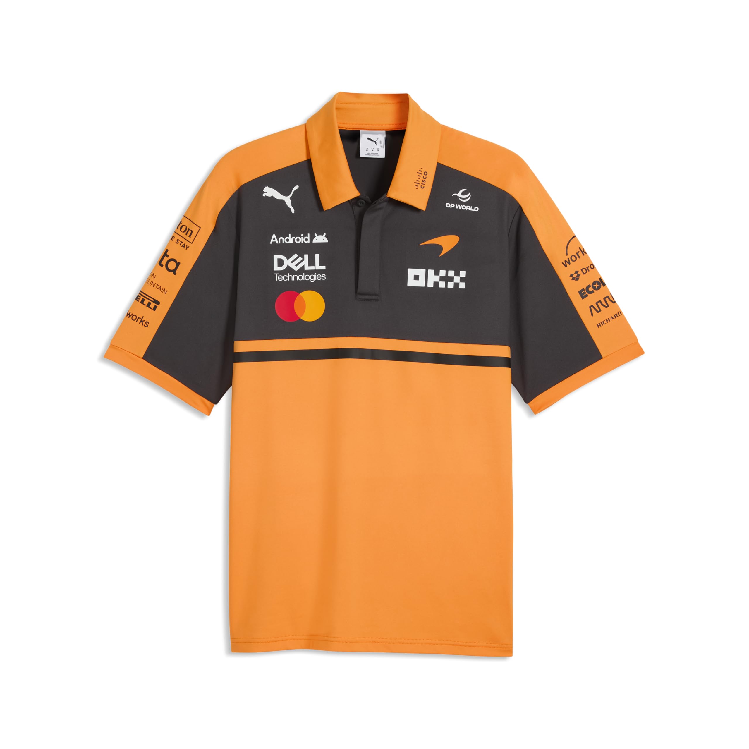 Puma Men's Orange Mclaren Racing Replica Polo Papaya Extra Large