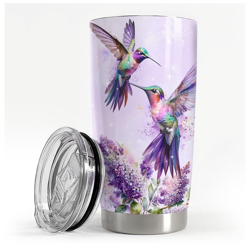 Hummingbird Tumbler 20oz Stainless Steel Insulated Travel Mug Cup for Women Girls Grandma Mom Hummingbird Gifts for Birthday Christmas Mothers Day