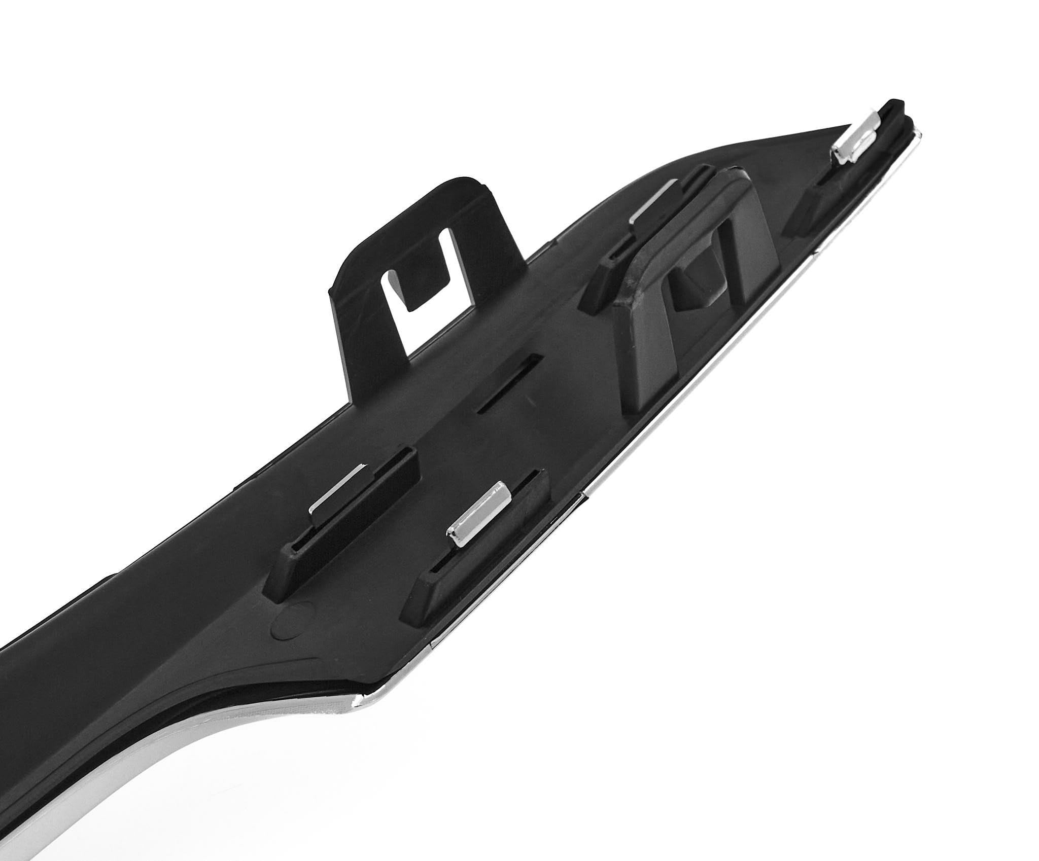 auto Griglia del paraurti Sinistra Grigio scuro, opaco 1610744480 compatibile per PEUGEOT 308 2013-2017 con striscia cromata, opaco, grigio scuro