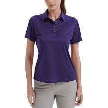 Womens Polo Shirts UPF 50+ Casual Work Quick Dry 4 Buttons Short Sleeve Collared Golf Shirt XS-4XL