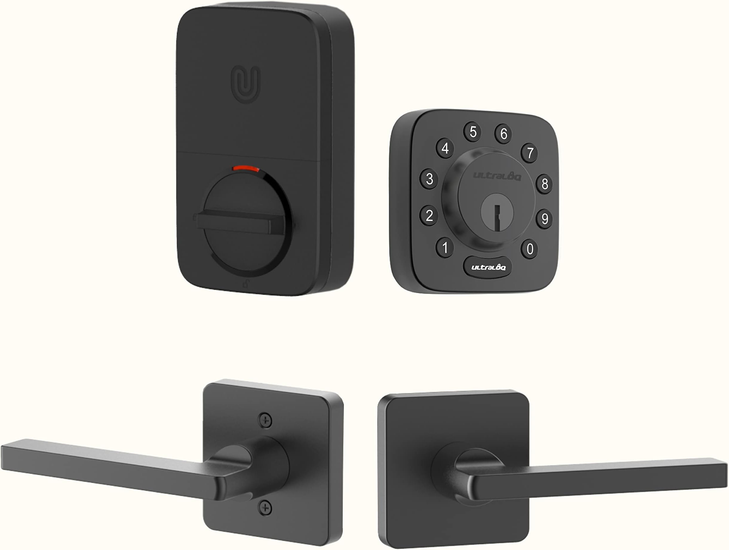 ULTRALOQU-Bolt Smart Lock with Handle Set, Front Door Lock Set, Smart Locks for Front Door, Smart Deadbolt Lock