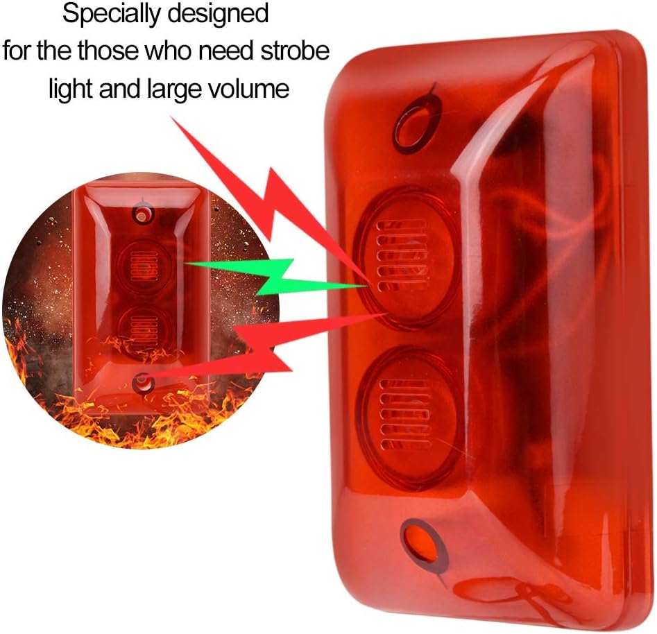 Illustration of the Sonew Strobe Siren emitting sound waves and light flashes