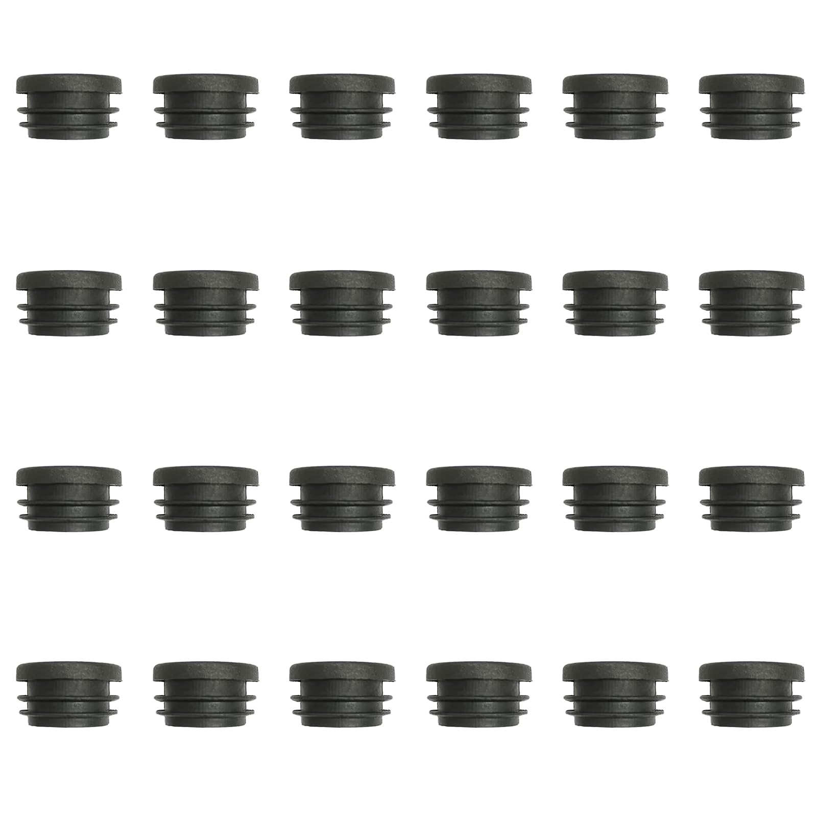 30MM Round Plastic Plugs,Round Plastic End Caps in 24pcs,Chair Leg Pipe Tube Insert Blanking Cover,End Cover Caps for Furniture,Tables,Chairs