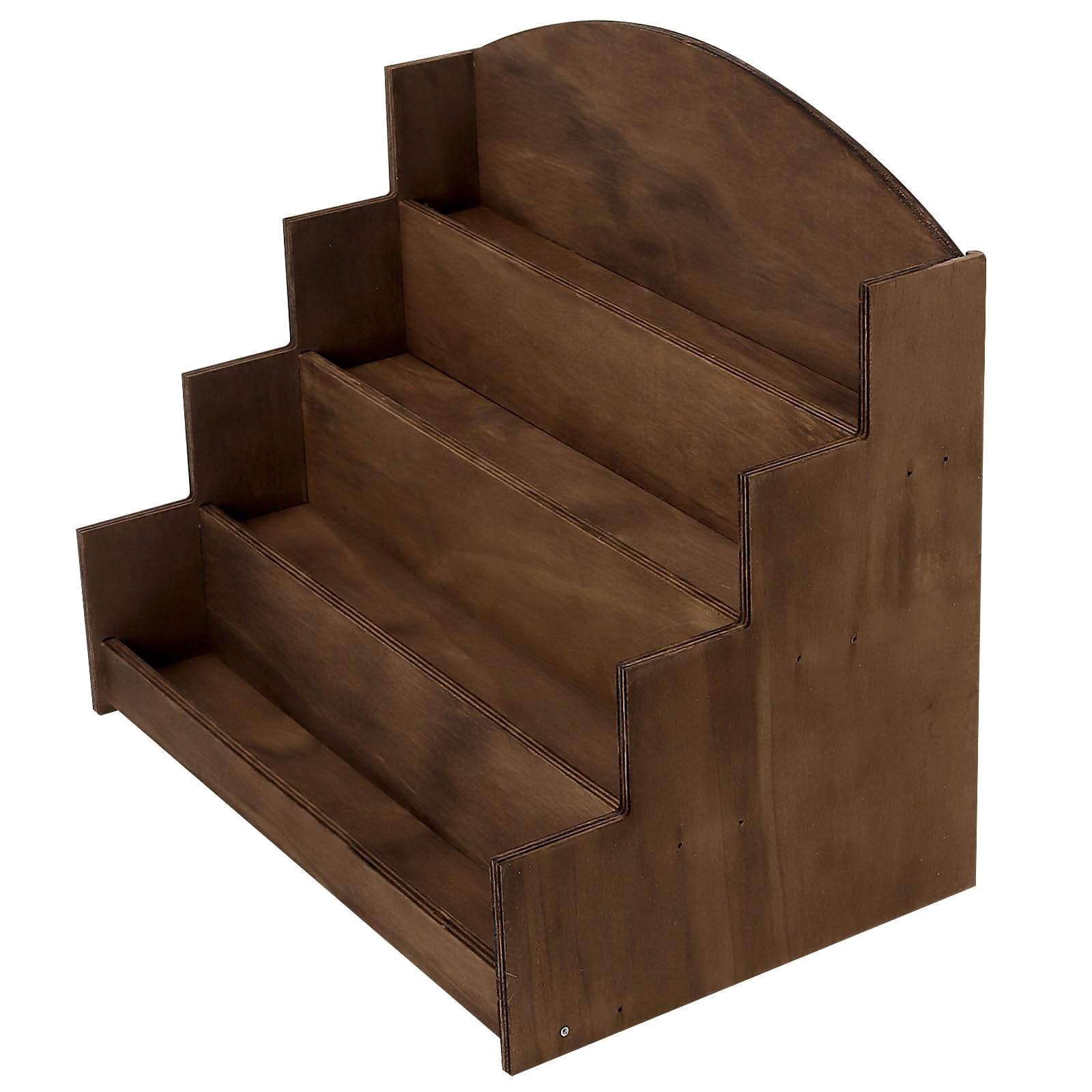Kartenständer Holz mit 4 Etagen, Holz Kartenständer Postkartenständer, Braun Mehrstufiger Postkartenhalter Präsentationsständer für Postkarten, Grußkarten, 41,5 x 26,2 x 36,5cm