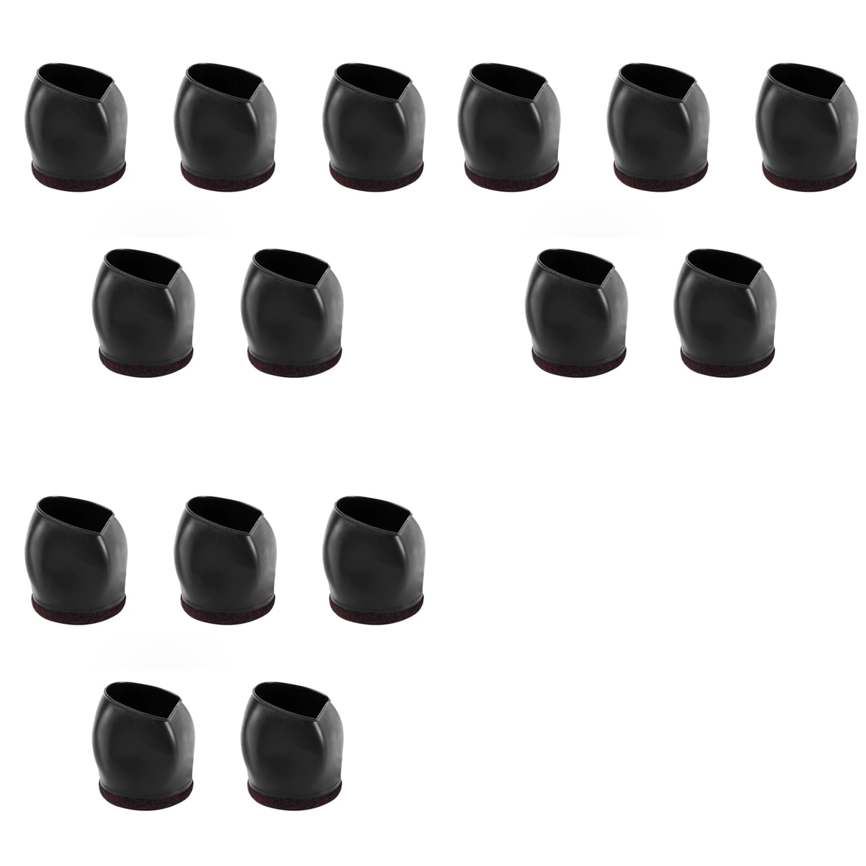 Hndhbfgrt 15X Rubber Bed Chair Wheel Stopper Furniture Legs Caster Cups Chair Feet Floor Protectors Felt Pads