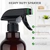 Botellas de vidrio ámbar con atomizador 16.9oz, 2 unidades, rociador recargable | Atomizador de vidrio reutilizable con boquilla ajustable, botellas vacías a prueba de fugas para limpieza del hogar, plantas, cabello y uso diario 3