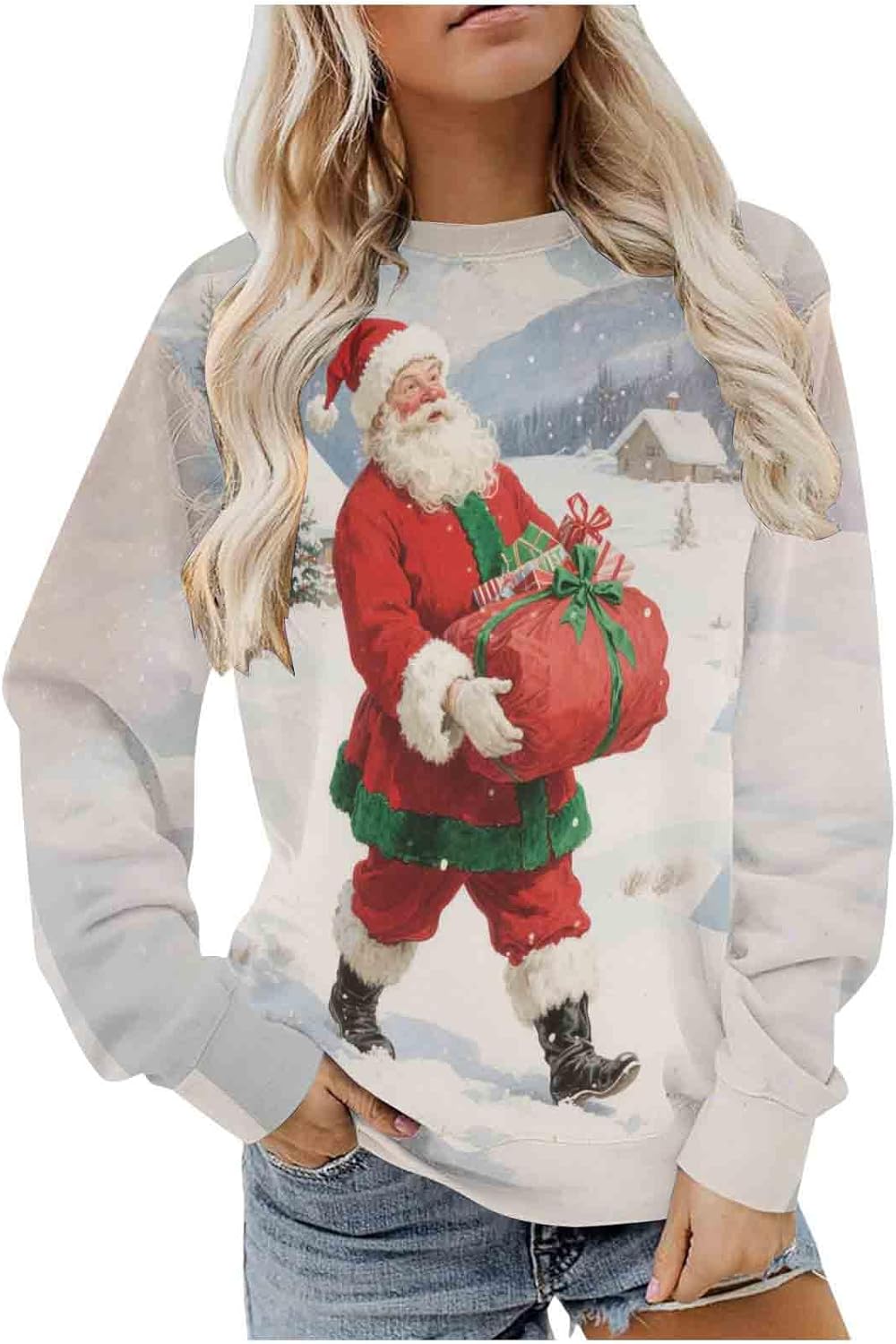 ALISISTER Lelijke kersttrui, 3D-print, kersttrui, sweatshirt