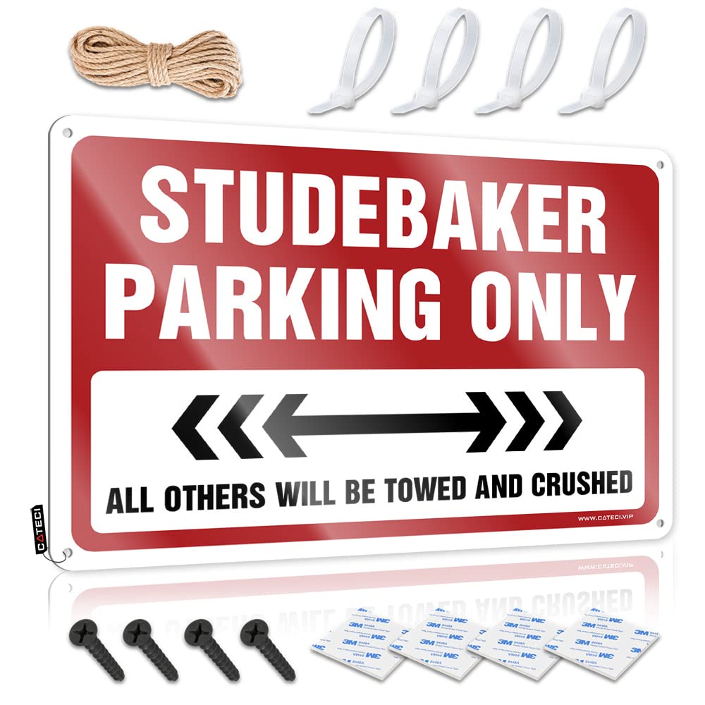 KRAZMURONGD Beer Decorations For Man Cave Funny Bar Decor Studebaker Parking Only Tin Sign(20X30CM)