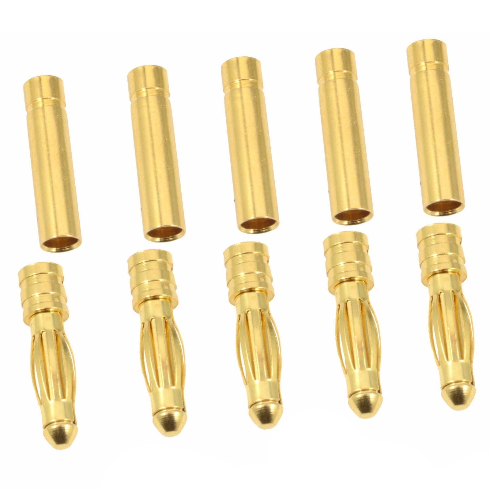 5 x RC 4mm Pairs Gold Bullet Connector + Heat Shrink Lipo Battery ESC Motor