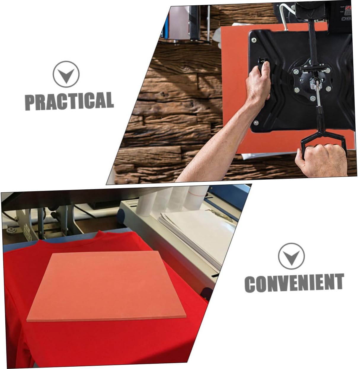 IWOWHERO Wear-Resistant Silicone Heat Press Mat Professional Insulation Pad for Automatic Manual Machines Thickness Durable Practical Heat Transfer Pillow for Sublimation Printing