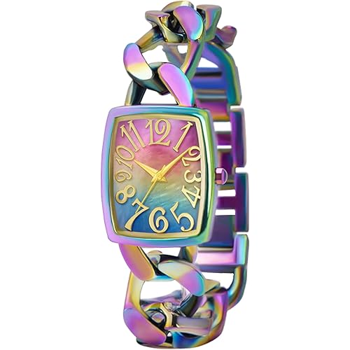 Watch for Women Chain Metal Bracelet Watch Rectangular Watch Easy to Read Waterproof Watch