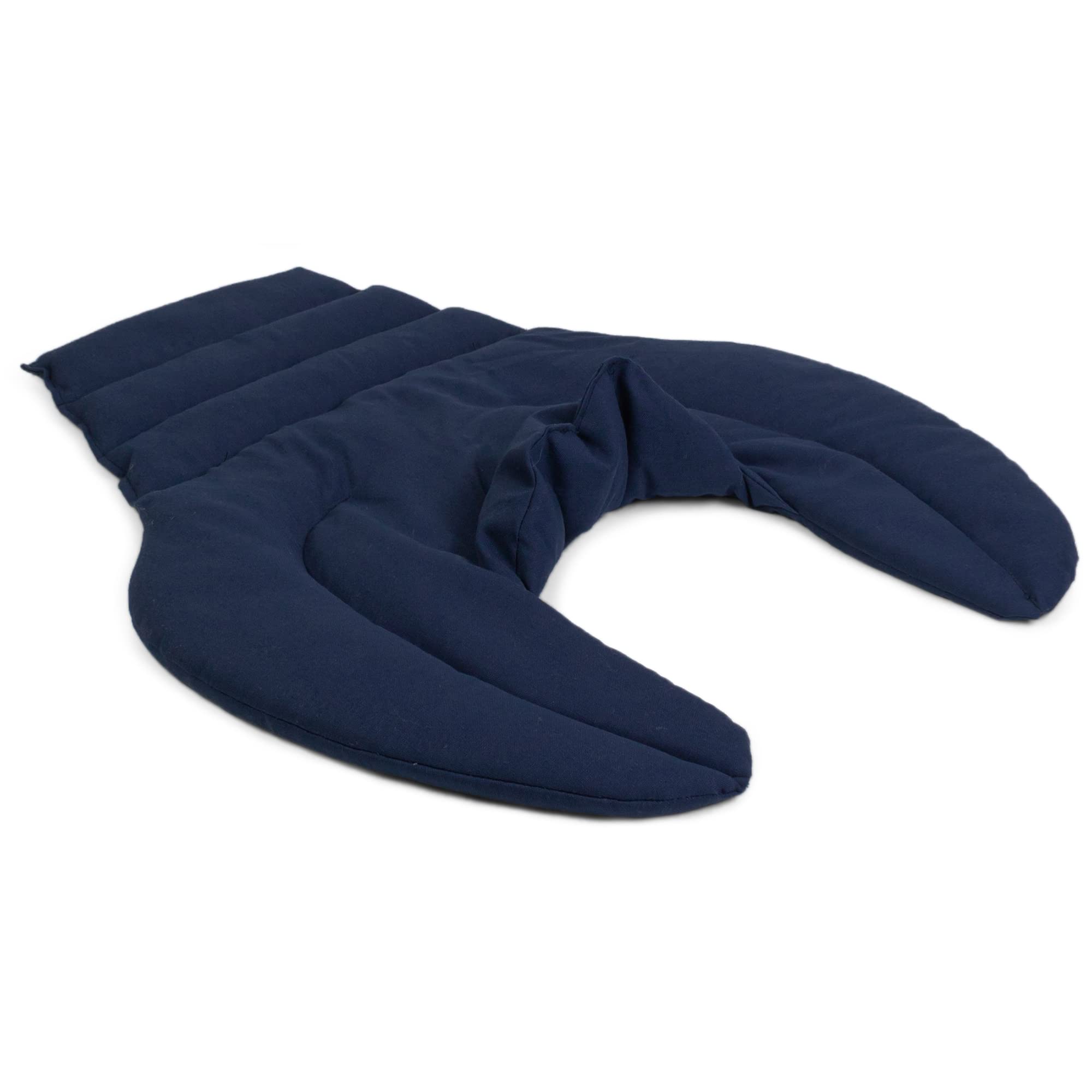 Cuscino per il collo con forma a U per l'area cervicale - Collo + Spalle + Schiena - Cuscino con noccioli di ciliegia - Cuscino termico - Cuscino per il collo - blu scuro