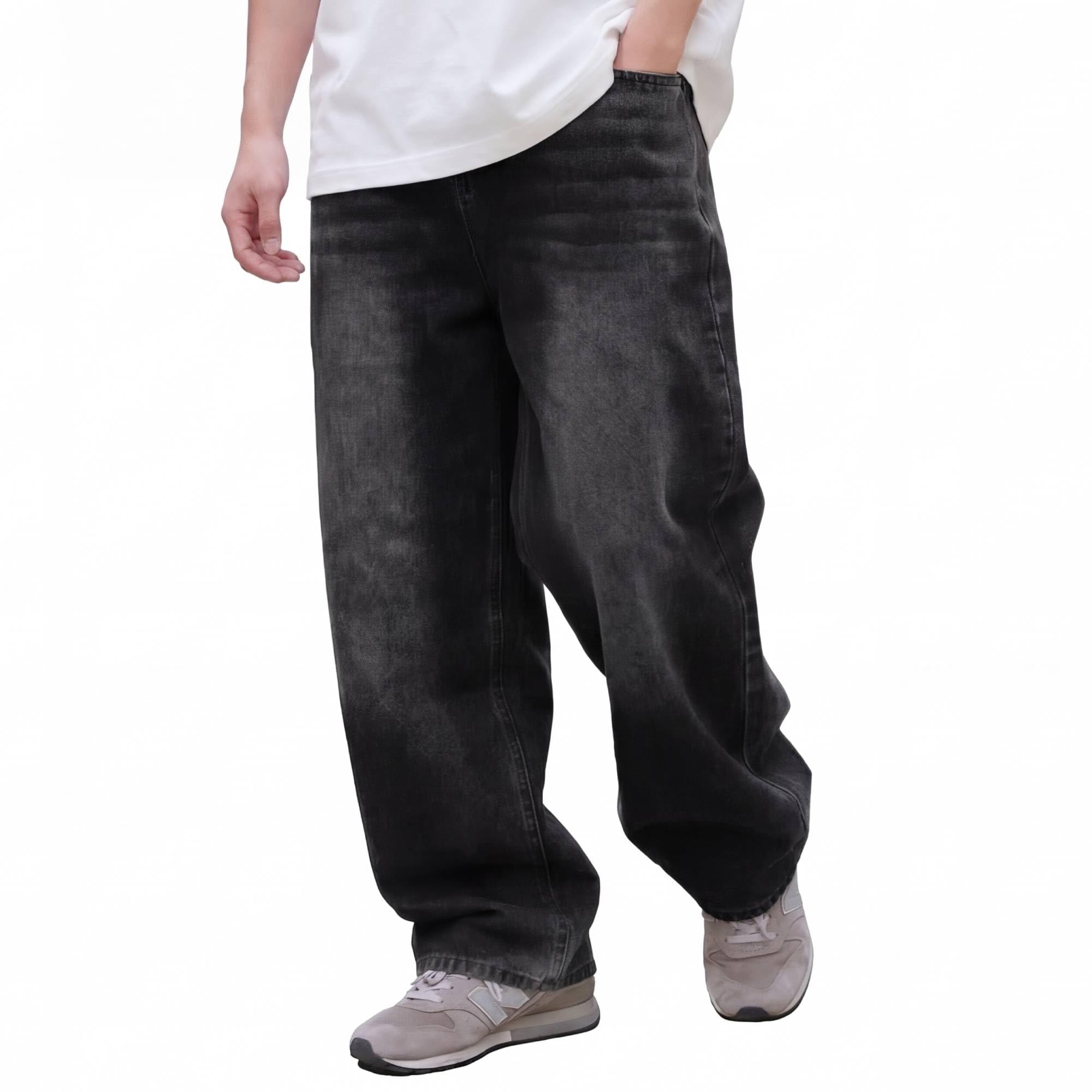 [22 Wear] ジーンズ メンズ ズボン ワイド デニムパンツ ジーパン ゆったり ルーズ ウォッシュ ダメージ | 多色展開のウォッシュ加工デニム。絶妙なワイドシルエットとコットン混素材で、穿き心地と耐久性を両立したジーンズです。