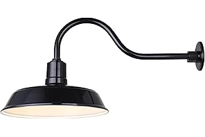 CANARM BL16WACBK Outdoor Aluminum Barn Light Black, 16""