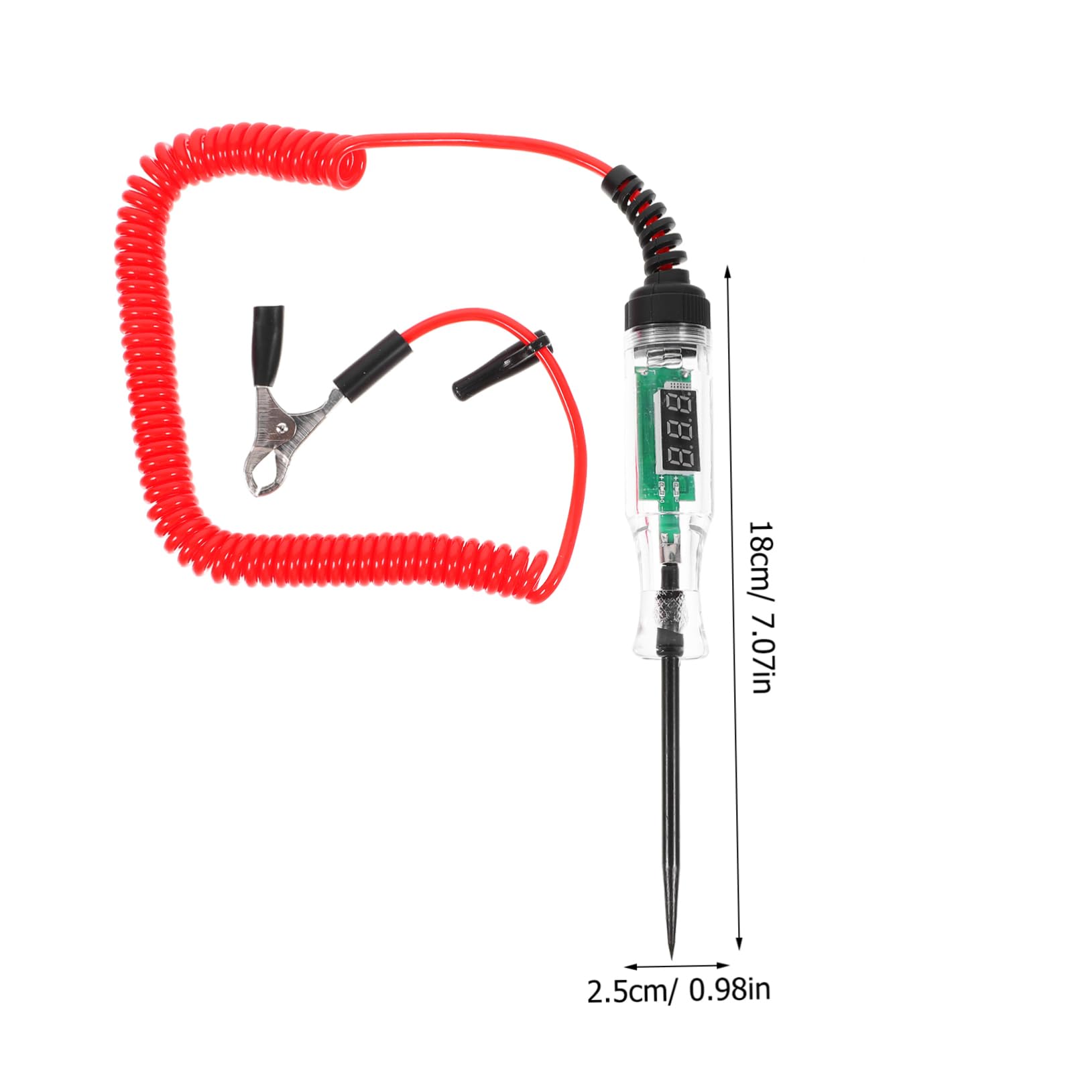 NUOBESTY 5 Pièces stylo de test numérique voiture lumière multimètre jauge automobile testeur d'éclairage de tension testeur électrique testeur de circuit électrique Plastique