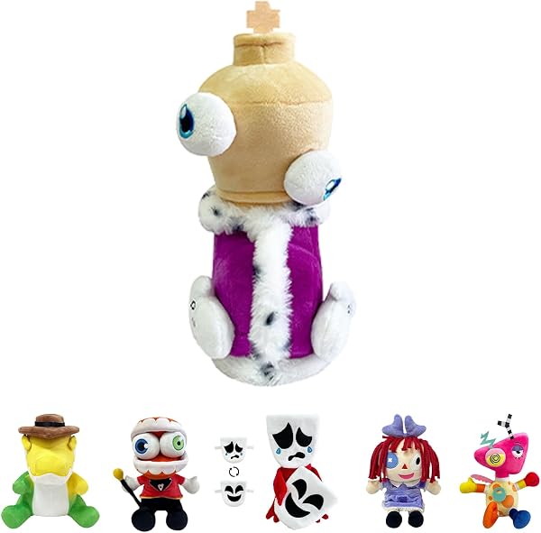 POPOYU The Amazing Digital Circus Plüsch,Digitaler Circus Plüsch,Digitaler Zirkus Kuscheltiere,Pomni Digital Circus,Digital Circus Figuren Spielzeug für TV-Fans Kinder Weihnachts Geburtstagsgeschenke - 1