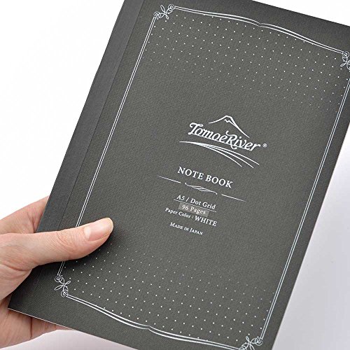 Tomoe River Fp Notebook, 5.85 X 8.27,96 Pages (48-Sheet), Dot Grid, White (Tmr-A5Nb-Dw) #TOP7