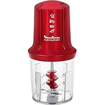 Moulinex AT714G Tritatutto 3 Lame, Potenza 500 W, 2 Velocità per Risultati Perfetti, Trita, Sminuzza e Mescola gli Ingredienti, Ciotola da 500 ml