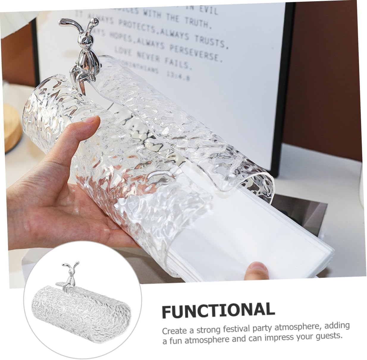 Funny Tissue Box Paper Towel Holder Countertop Tissue Case Napkin Dispenser Storage
