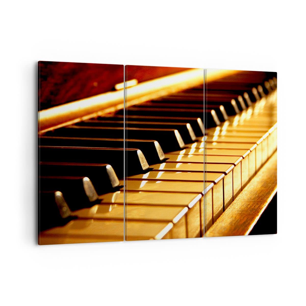 ARTTOR Bilder auf Leinwand 105x70cm Wandbild Musik - 2200 | Klavier Konzert Mehrteilige Groß Wanddekoration Wohnzimmer Schlafzimmer Wanddeko Wand Kunstdruck Wandkunst Wall Decor ARTTOR