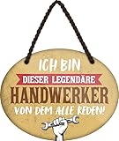 schilderkreis24 - Cartel de chapa de 18 x 14 cm - El legendario artesano -...