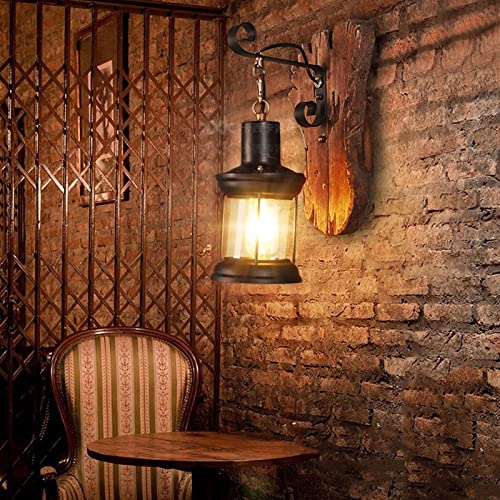 Lampe de mur de village en verre rétro pour ambiance restaurant et café