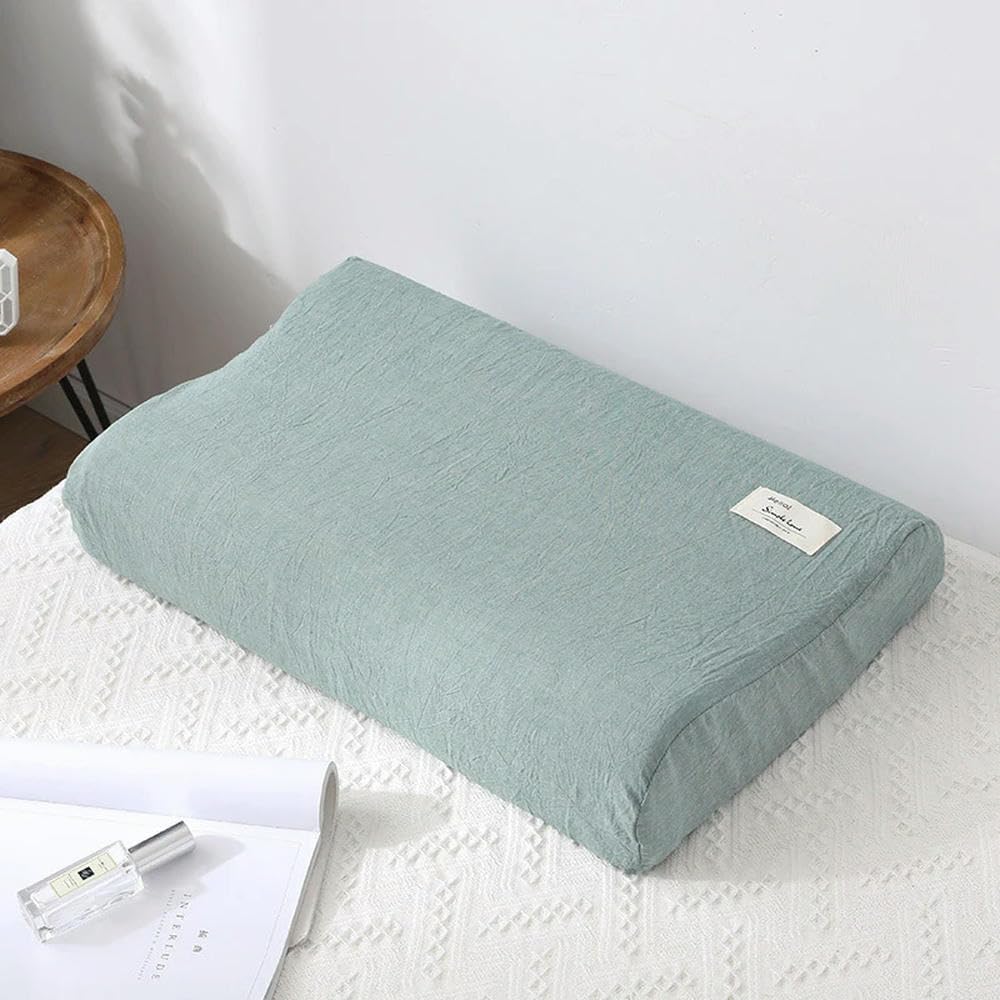 Dirkes 02 Cotton Latex Pillow Case Cover Soft Solid Color Plaid Sleeping Pillowcase For Memory Foam Pillow Latex Pillow Case 30X50/40X60cm