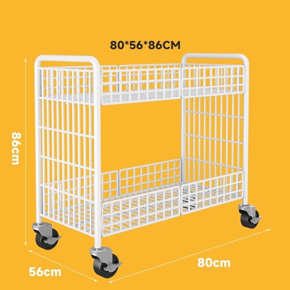zktoermn Expositor De Alambre Metálico con Ruedas para Venta Minorista, Carrito Móvil para Venta Ambulante De Comida Carrito De Helados para Mercado Nocturno Expositor Plegable(80x56x86cm)