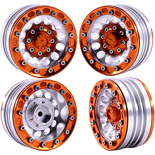 4PCS Alloy 1.9  Beadlock Wheel Rims for SCX10 CC01 RC4WD D90 TRX-4 1 10 RC Crawler Wheel Hub