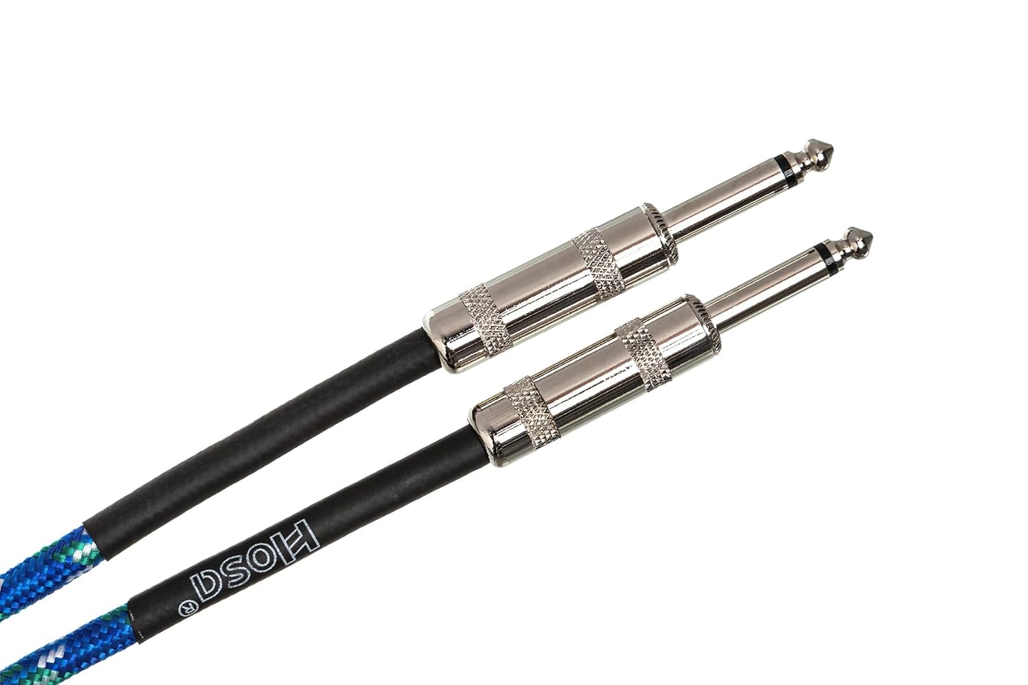 Hosa 3GT-18C5 Cloth Guitar Cable, Hosa Straight to Same, 18 Feet, Black/Red