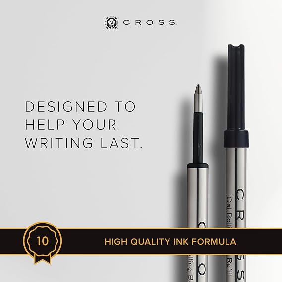Cross Selectip Gel Rollerball Pen Refill - Black - Medium - Luxury Pen Refill for Consistent Ink Flow - Quick-Drying &