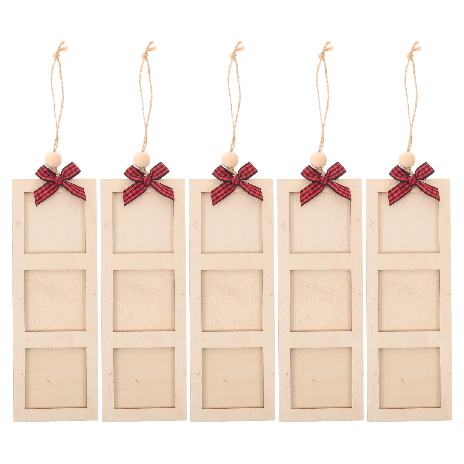 Lot de 5 cadres photo décoratifs de Noël Toddmomy : cadeau en bois idéal