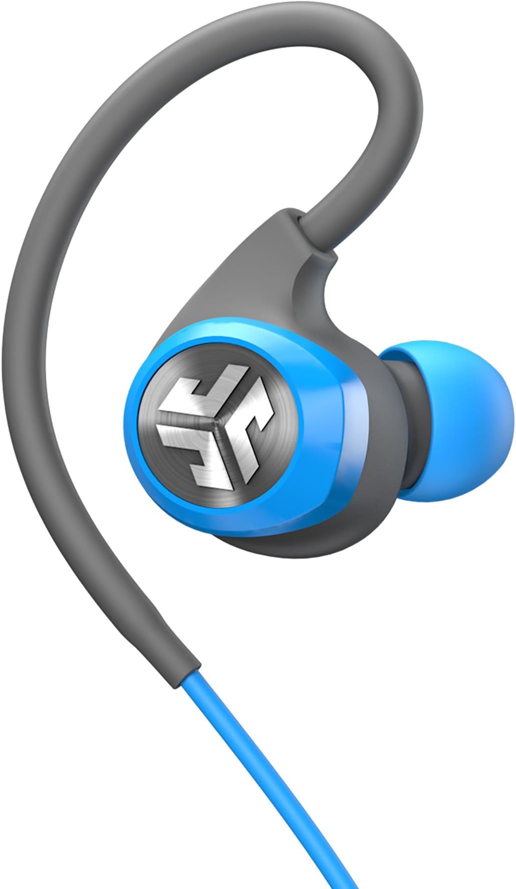 JLab Epic 2 Wireless Bluetooth Sports Earbuds | Bluetooth 4.0 | 12 Hour Playtime | Waterproof IP55 Rated | Microphone Included | 8mm Drivers | Blue Gray