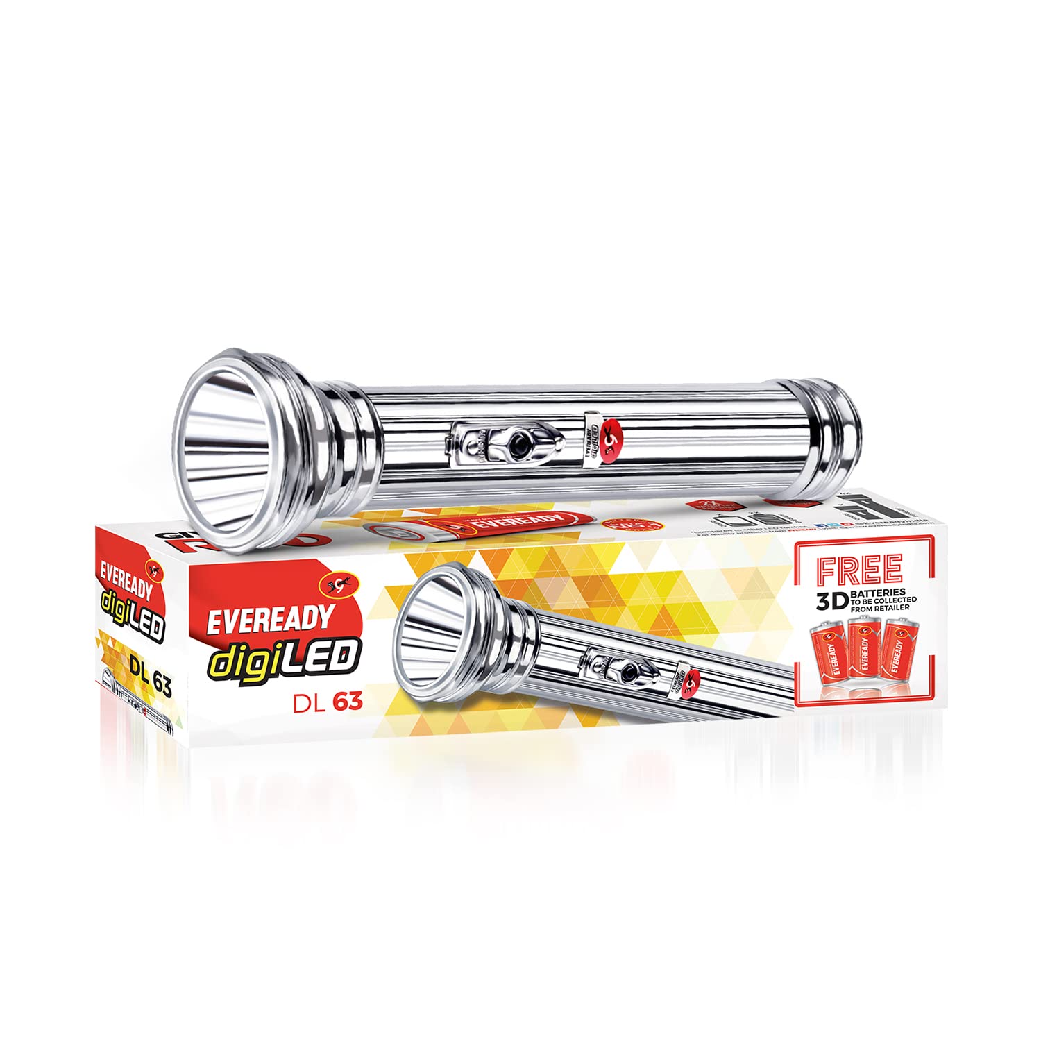 Eveready DL63 Non- Rechageable Torch (Silver) (B00VKCTHWO) Amazon Price History, Amazon Price Tracker