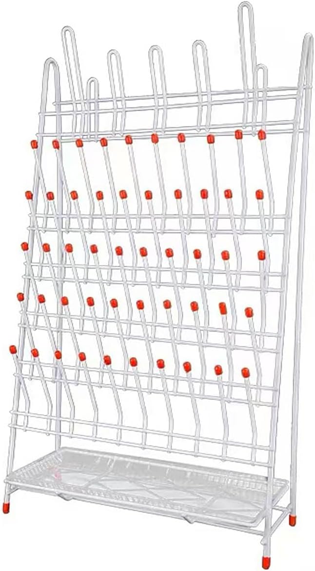 Lab Drying Rack 55 Pegs Lab Glassware Rack Steel Wire Glassware Drying Rack Free-Standing Tube Drying Draining Rack for School Laboratory Utensils (55 pegs)