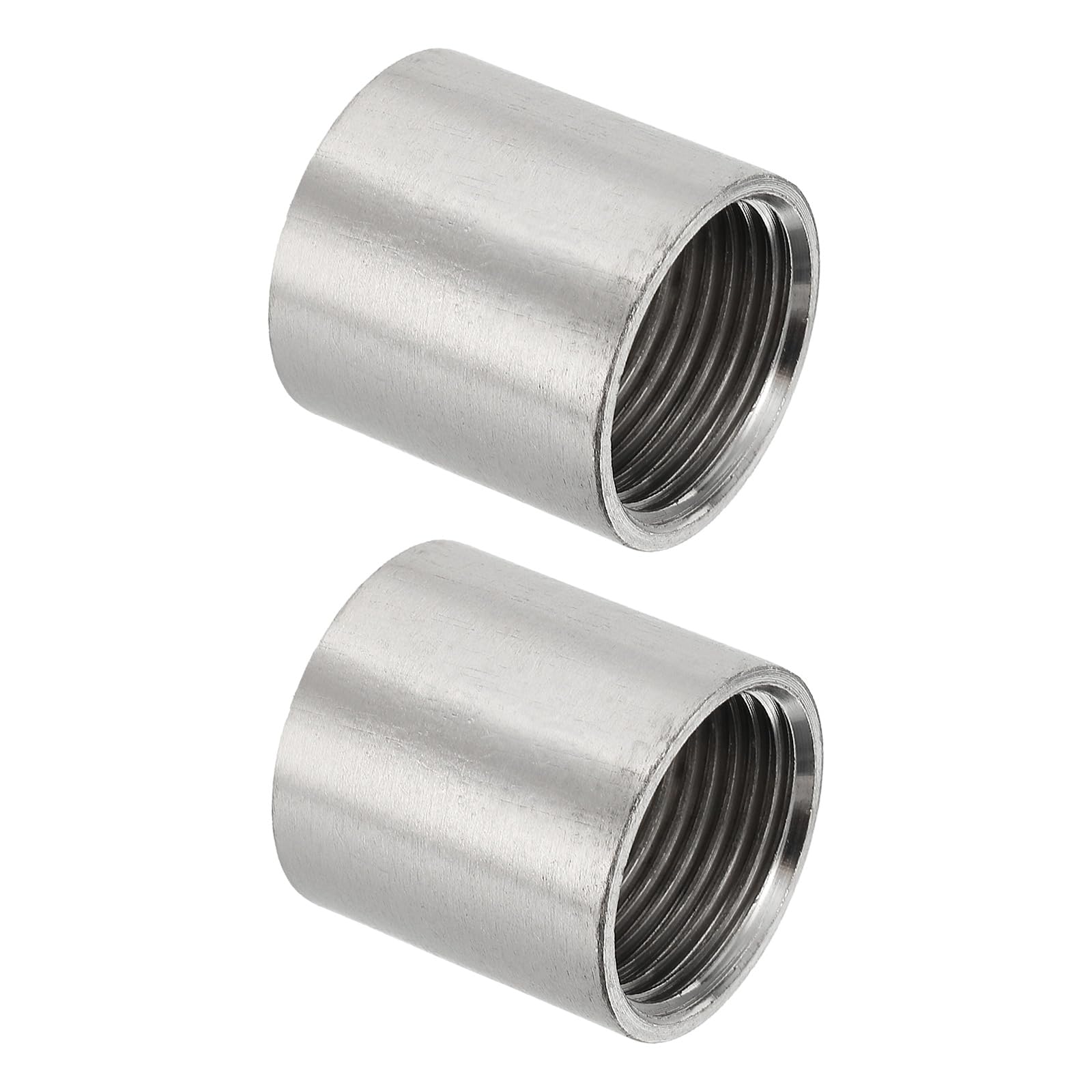 PATIKIL Złączka do rur ze stali nierdzewnej 304, 2 szt., 3/10.2 cm x 3/10.2 cm żeńskie gwint BSP złącza proste złączki adapter odlewana złączka rurowa do akcesoriów pompowych, srebrne