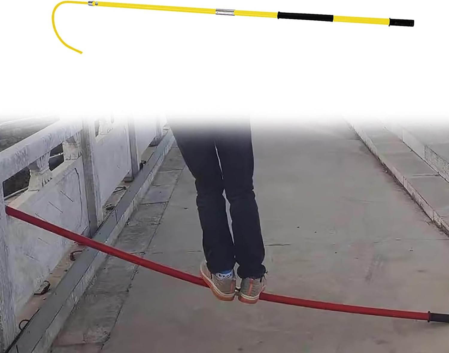 Electrical Safety Rescue Hook, Insulated Rescue Hook with 16.5 inch Opening Multicolor Multiple Sizes(Yellow,1m/3.2ft)