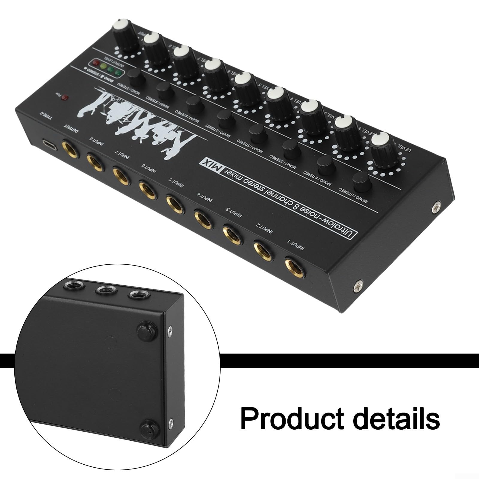 do mini miksera audio 6-kanałowego XLR USB do strumieniowego przesyłania