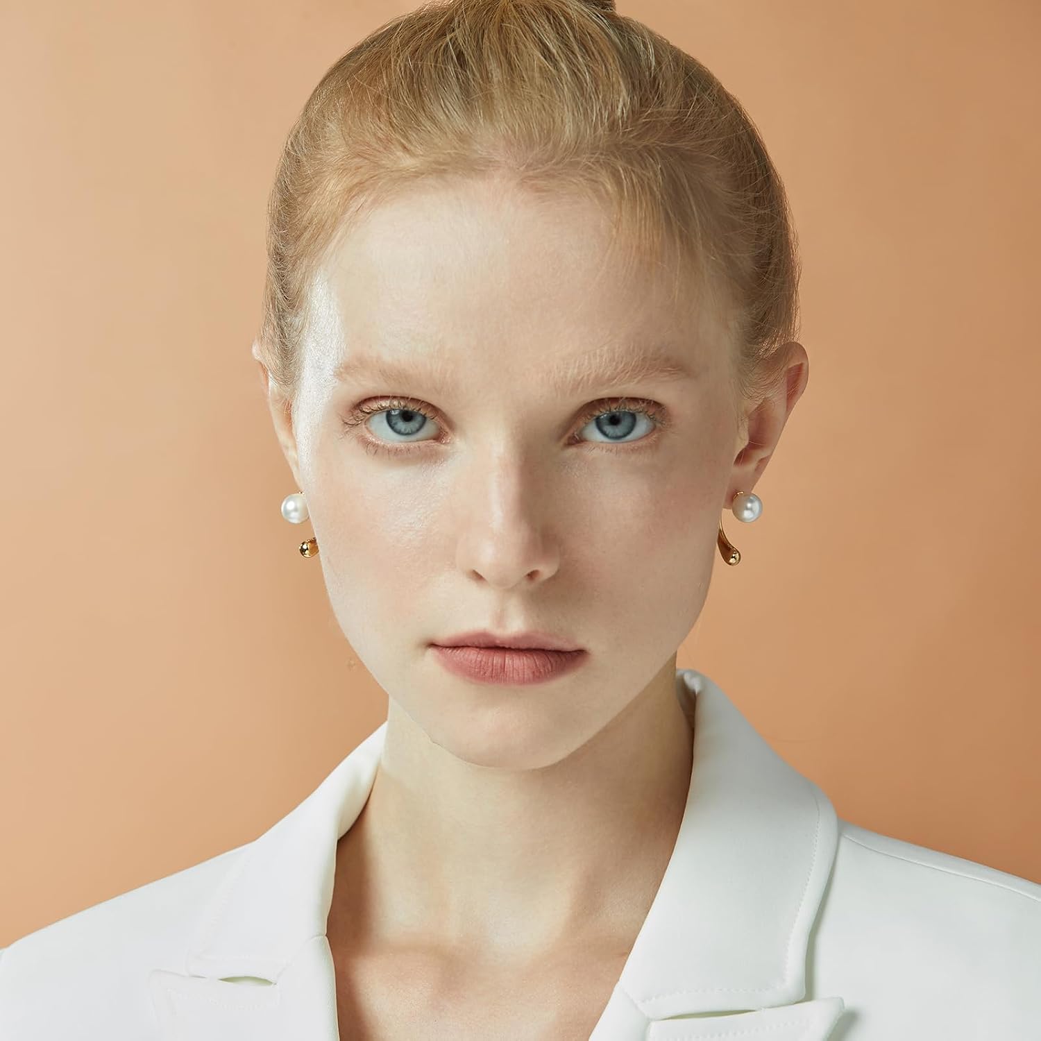 SHE'S FREE STYLE JUST FOR YOU Pearl Earrings for Women, Elegant Gold Plated Earrings with Pearls, Durable Copper pearls earrings, Perfect for Casual & Formal Occasions