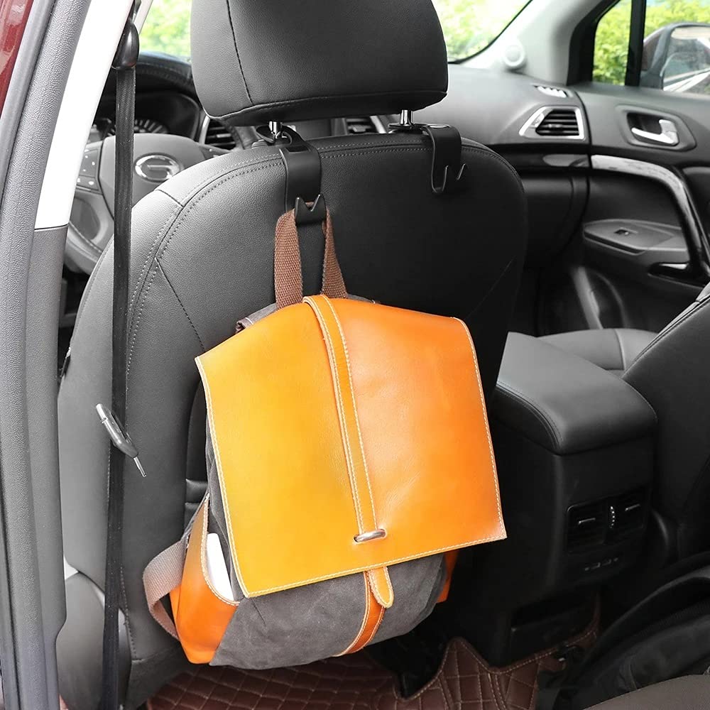 XIAOBAN Portaombrelli per auto, 2 ganci per bagagliaio, universale, organizer per poggiatesta, organizer per ombrello, portabagagli, borsa per auto, supporto per borse, ganci per appendere il sedile
